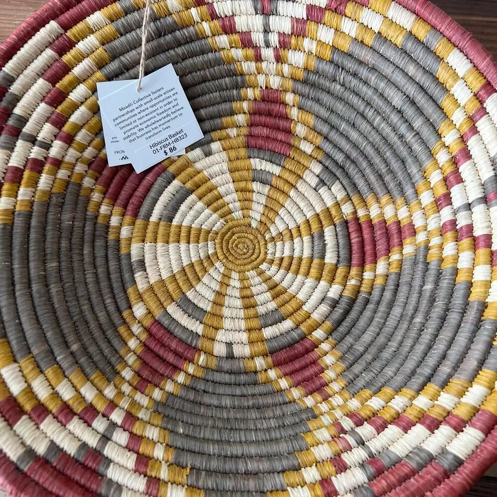 Maadili Collective Hubiscus Basket‎ Harvest Collection Basket NEW